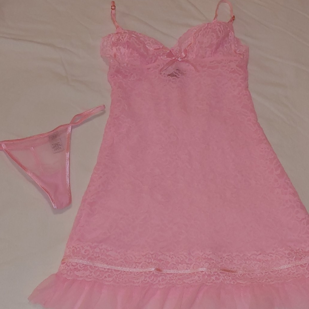 VS Lace Slip and thong